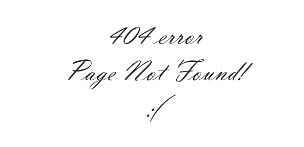404 error - Page not Found